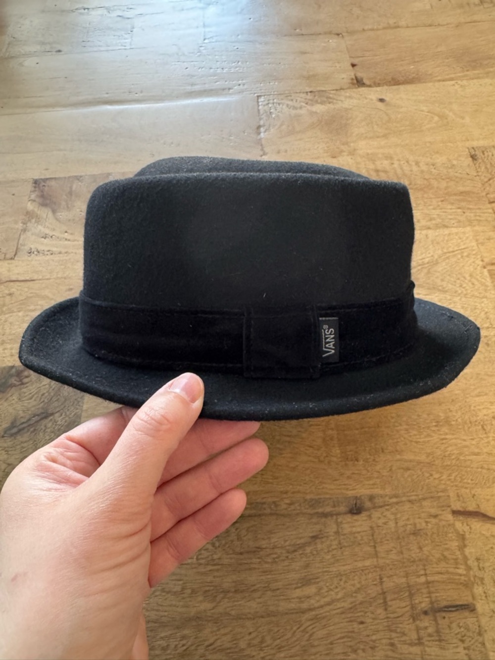 Vans Black felt rugged steadfast Fedora Hat